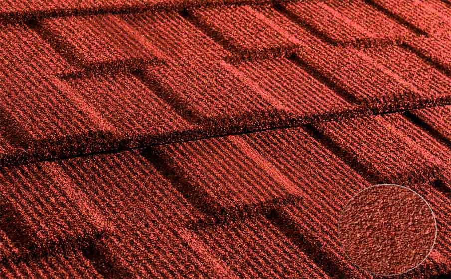 Композитная черепица METROTILE МетроВиксен красный, 1330*410 мм